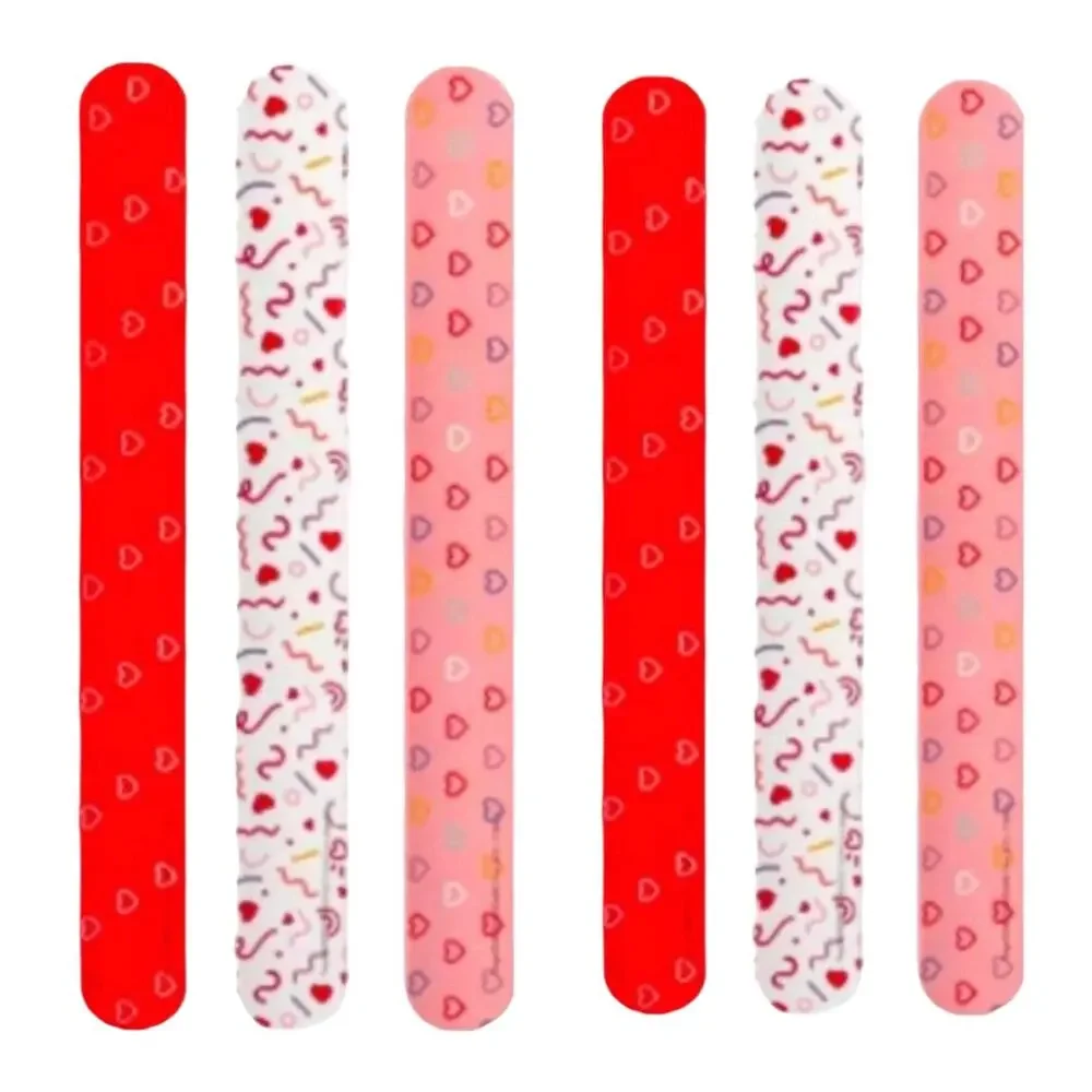 NEW Lot (6) SLAP BRACELETS Birthday Party Favors Hearts Friends Love by Spritz